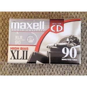 Maxwell Audio Cassette 90 Minutes 135m High Bias XLII IEC Type II Sealed NOS